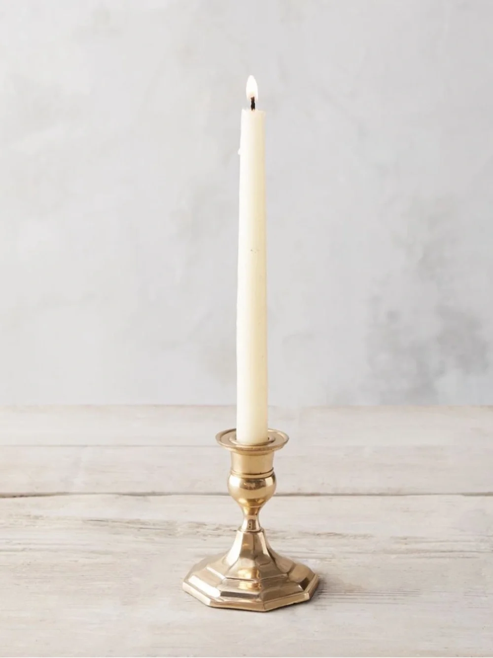 NWT Anthropologie Antiqued Brass Candlestick